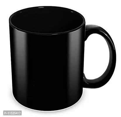 The NK Store Ceramic Black Coffee Mug | Glossy Black Mug |Plain Ceramic Mug| 330 ml,| Gift for Boy Friend ,Kids Gift for Kids,Brother,Gift for Girlfriend,Boyfriend,Husband,Wife-thumb2