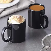 The NK Store Ceramic Black Coffee Mug | Glossy Black Mug |Plain Ceramic Mug| 330 ml,| Gift for Boy Friend ,Kids Gift for Kids,Brother,Gift for Girlfriend,Boyfriend,Husband,Wife-thumb3