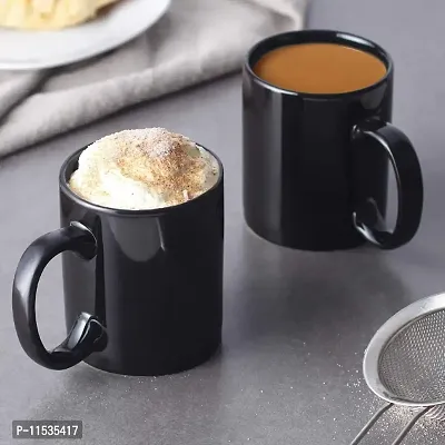 The NK Store Ceramic Black Coffee Mug | Glossy Black Mug |Plain Ceramic Mug| 330 ml,| Gift for Boy Friend ,Kids Gift for Kids,Brother,Gift for Girlfriend,Boyfriend,Husband,Wife-thumb4