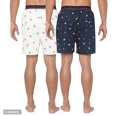 Stunning Multicoloured Printed Cotton Basic Boxer For Men(Pack Of 2)-thumb2