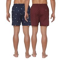 Stunning Multicoloured Printed Cotton Basic Boxer For Men(Pack Of 2)-thumb1