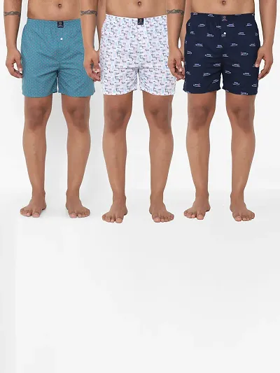 Comfortable Regular Fit Boxers For Men ( Pack Of 3 )