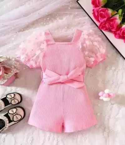 Stylish Solid Frocks For Baby Girl