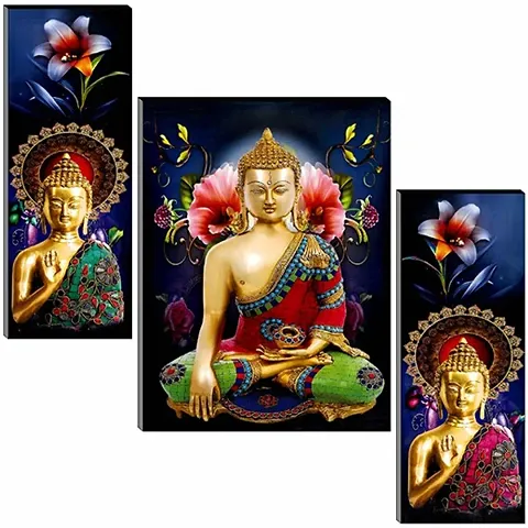 PNF Set of 3 Framed Buddha 1541