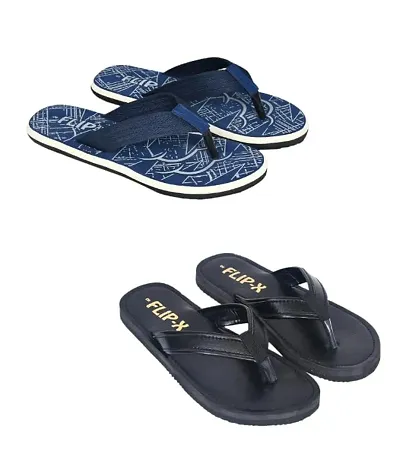 LEACO Men's Slippers Combo of 2 - Unleash Supreme Comfort and Style | Soft Padded | Anti Slippery | Premium Design | Extra Durable