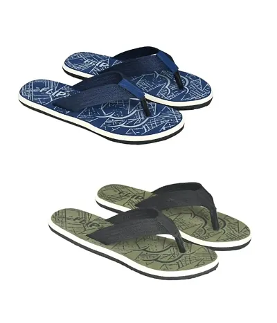 LEACO Men's Comfort Flipflop Combo - Set of 2 by FLIP X | Premium and Stylish