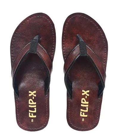 LEACO Men Slippers By Flip X - Leatherette Comfortable, Stylish, Durable, Non-Slip Slippers For Men.