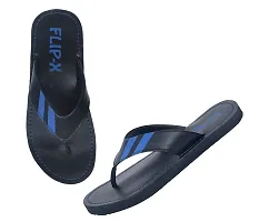 Men Slippers By Flip X   Ultimate Comfort Elevate Premium Black Leatherette Slippers-thumb3