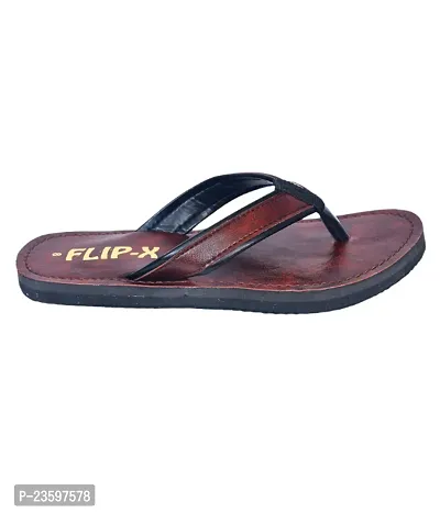 LEACO Men Slippers By Flip X - Leatherette Comfortable, Stylish, Durable, Non-Slip Slippers For Men.-thumb3