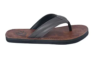 Flip X New Faux Leather Constrast Men FlipFlop - Latest Design With Ultimate Comfort and Durablity.-thumb1