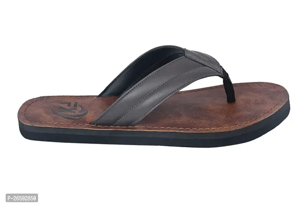 Flip X New Faux Leather Constrast Men FlipFlop - Latest Design With Ultimate Comfort and Durablity.-thumb2