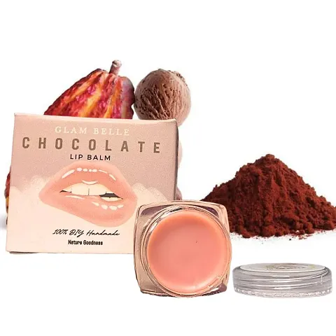 GLAM BELLE Organic Lightweighted Choclate Lip Balm Helps in Chapped  Dry Lips Plumping  Moisturises with Goodness of Shea Butter with SPF Protection For Natural Pink Lips | 5 Gram | Unisex