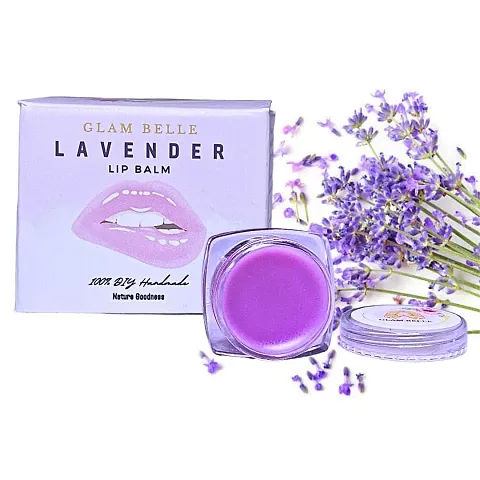 GLAM BELLE Organic Lightweighted Lavender Lip Balm Helps in Chapped  Dry Lips Plumping  Moisturises with Goodness of Shea Butter with SPF Protection For Natural Pink Lips | 5 Gram | Unisex