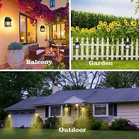 Solar Wall Lights Outdoor,Wireless Dusk to Dawn Porch Lights Fixture,Solar Wall Lantern with 3 ModesMotion Sensor,Waterproof Exterior Lighting with Clear Panel for Entryway (2 Pack-Black)-thumb4