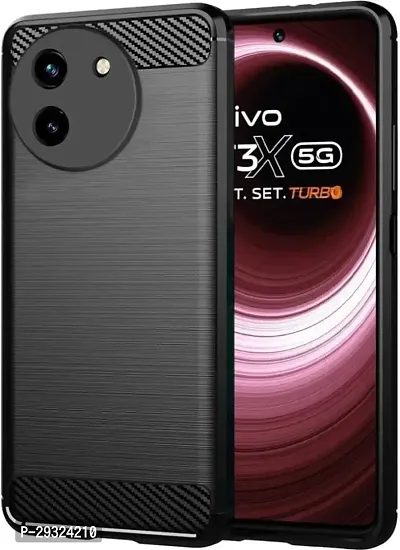 Back Cover for Vivo T3x 5G  (Black, Flexible, Pack of: 1)-thumb0