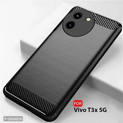 Back Cover for Vivo T3x 5G  (Black, Flexible, Pack of: 1)-thumb3