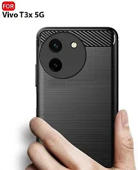 Back Cover for Vivo T3x 5G  (Black, Flexible, Pack of: 1)-thumb3