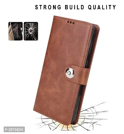 Flip Cover for RealMe P1 5G  (Brown)-thumb2