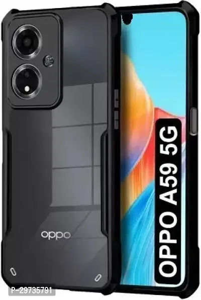 Back Cover for oppo A59 5g back cover  (Transparent, Grip Case, Pack of: 1)-thumb0