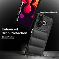 Back Cover for Infinix Smart 8 HD  (Black, Dual Protection, Puffer, Silicon, Pack of: 1)-thumb1