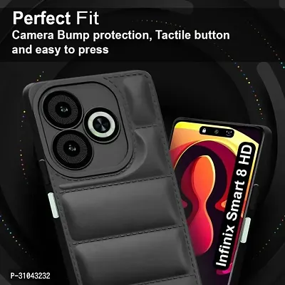 Back Cover for Infinix Smart 8 HD  (Black, Dual Protection, Puffer, Silicon, Pack of: 1)-thumb5