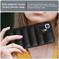 Back Cover for 3D Protective Shockproof Puffer Silicone Mobile Case Cover For Redmi Note 10 Pro  (Black, Shock Proof, Silicon, Pack of: 1)-thumb3