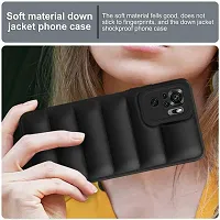 Back Cover for Redmi Note 10 / Redmi Note 10s Protection Black Puffer Protective Case  (Black, Camera Bump Protector)-thumb4