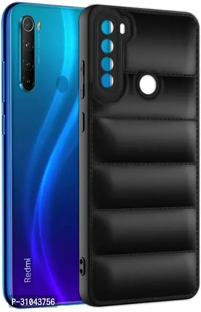 Back Cover for  Redmi Note 8 Protection Black Puffer Protective Case  (Black, Camera Bump Protector)-thumb0