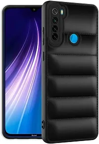 Back Cover for  Redmi Note 8 Protection Black Puffer Protective Case  (Black, Camera Bump Protector)-thumb1