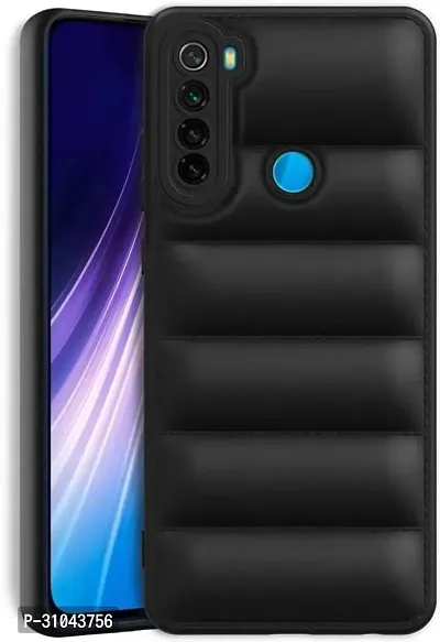 Back Cover for  Redmi Note 8 Protection Black Puffer Protective Case  (Black, Camera Bump Protector)-thumb3