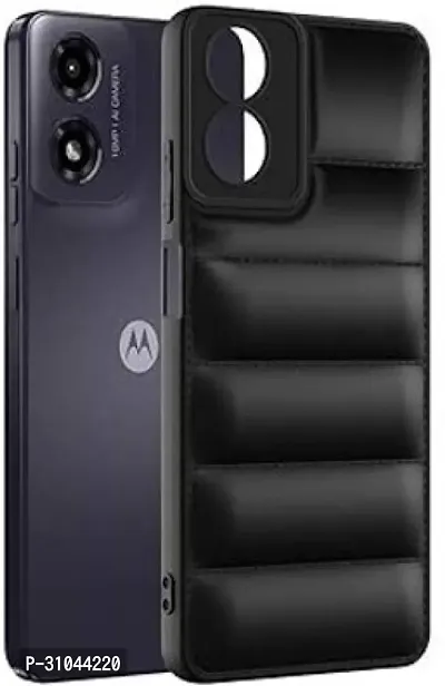 Back Cover for Motorola Moto G04  Protection Black Puffer Protective Case  (Black, Camera Bump Protector)-thumb2