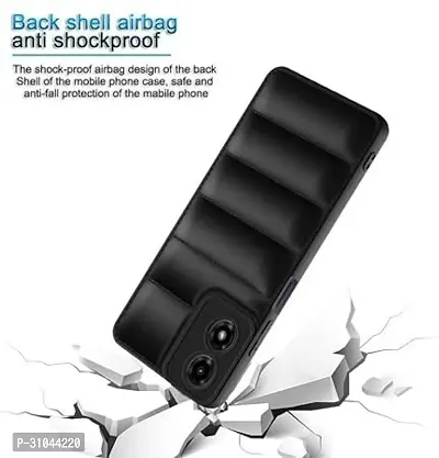 Back Cover for Motorola Moto G04  Protection Black Puffer Protective Case  (Black, Camera Bump Protector)-thumb4