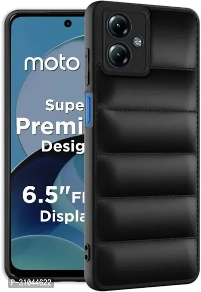 Back Cover for Motorola G14  (Black, Puffer, Silicon, Pack of: 1)-thumb0