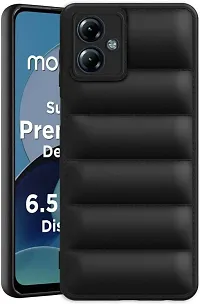 Back Cover for Motorola G14  (Black, Puffer, Silicon, Pack of: 1)-thumb1