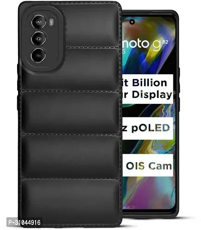 Back Cover for Motorola G82 5G  (Black, Puffer, Silicon, Pack of: 1)-thumb0