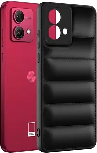 Back Cover for Motorola G84 5G  (Black, Puffer, Silicon, Pack of: 1)-thumb1