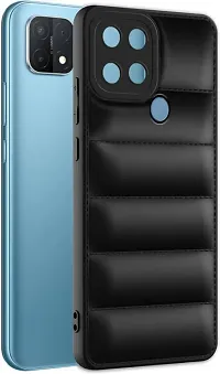 Back Cover for Oppo A15   (Black, Puffer, Silicon, Pack of: 1)-thumb1