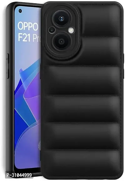 Back Cover for Oppo F25 pro 5G   (Black, Puffer, Silicon, Pack of: 1)