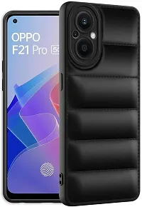 Back Cover for Oppo F25 pro 5G   (Black, Puffer, Silicon, Pack of: 1)-thumb1