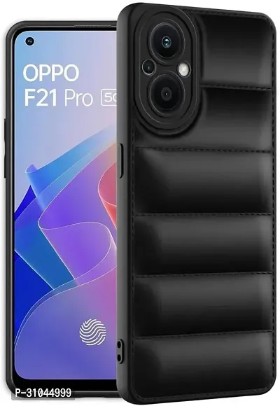 Back Cover for Oppo F25 pro 5G   (Black, Puffer, Silicon, Pack of: 1)-thumb2