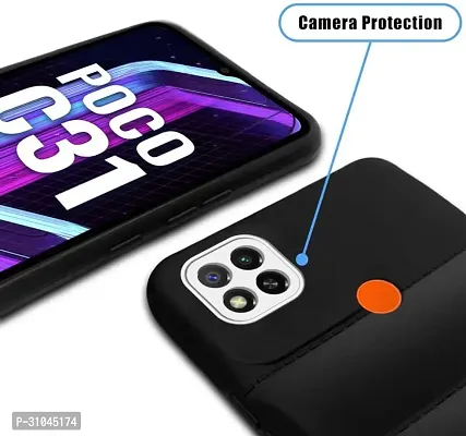 Back Cover for Poco C31  (Black, Puffer, Silicon, Pack of: 1)-thumb3