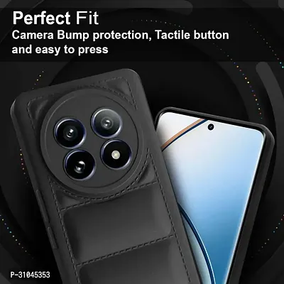 Back Cover for realme 12 5G  (Black, Puffer, Silicon, Pack of: 1)-thumb2