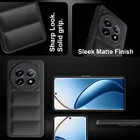 Back Cover for realme 12 5G  (Black, Puffer, Silicon, Pack of: 1)-thumb2