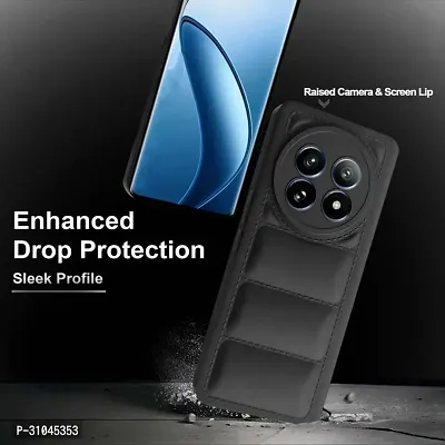 Back Cover for realme 12 5G  (Black, Puffer, Silicon, Pack of: 1)-thumb4