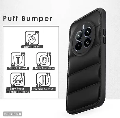 Back Cover for RealMe 12 Plus 5G, realme 12+ 5G  (Black, Puffer, Pack of: 1)-thumb2