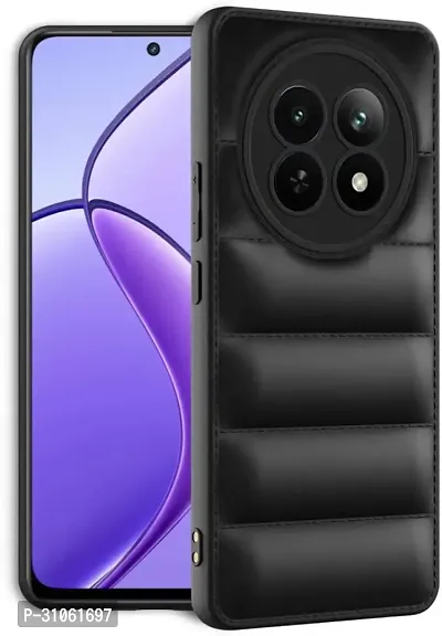 Back Cover for Realme 12x  (Black, Puffer, Silicon, Pack of: 1)-thumb0