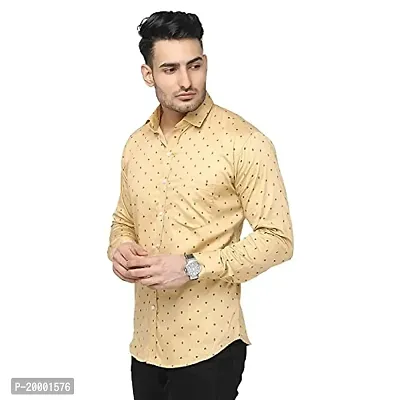 ARDYN Printed Slim Fit Casual Shirt for Men - 100% Cotton, Full Sleeves, Spread Collar
