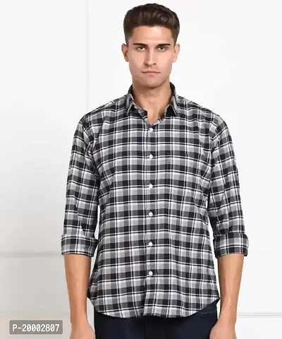 ARDYN Slim Fit Checkered Spread Collar Casual Shirt for Men-thumb2