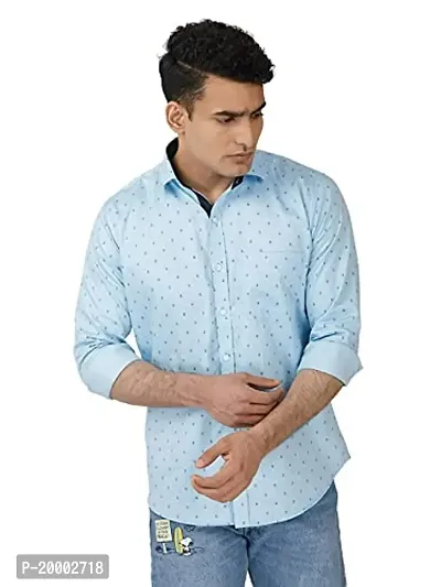 ARDYN Printed Slim Fit Casual Shirt for Men - 100% Cotton, Full Sleeves, Spread Collar