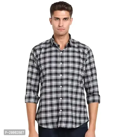 ARDYN Slim Fit Checkered Spread Collar Casual Shirt for Men